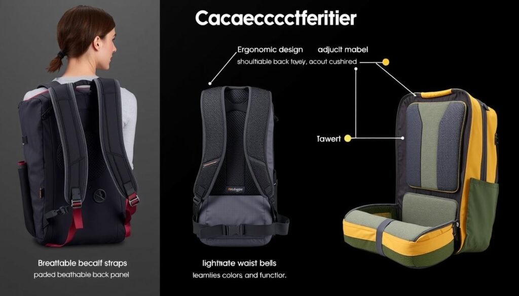 Backpack comfort features