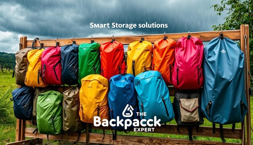 Backpack rain covers and weather protection organization