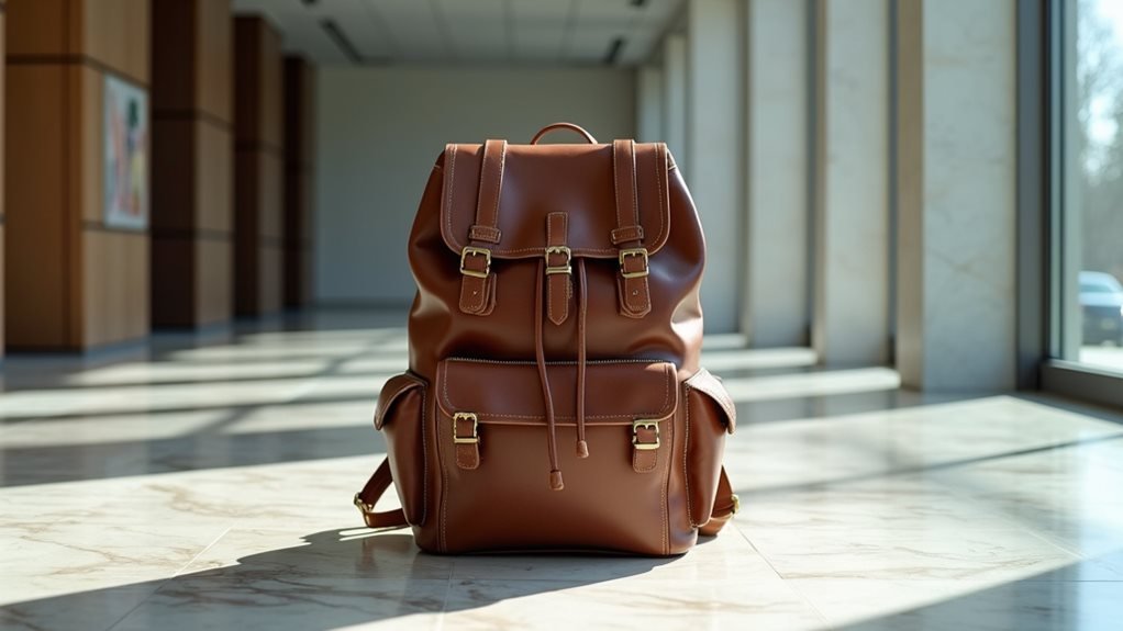 stylish leather backpack for executives