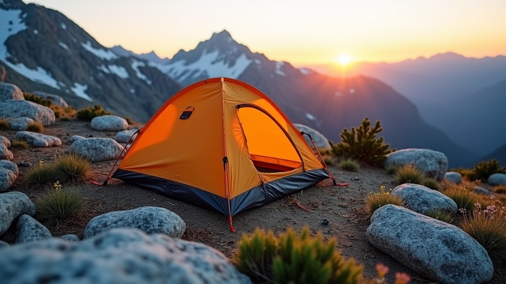 camping on sturdy ground