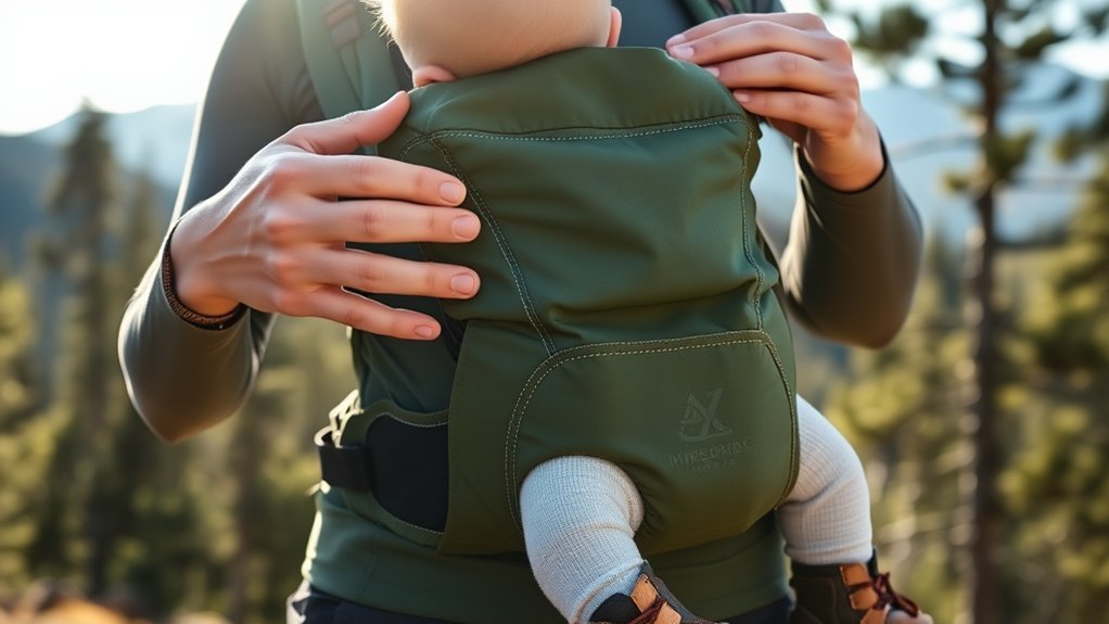 adjusting and fitting baby carrier