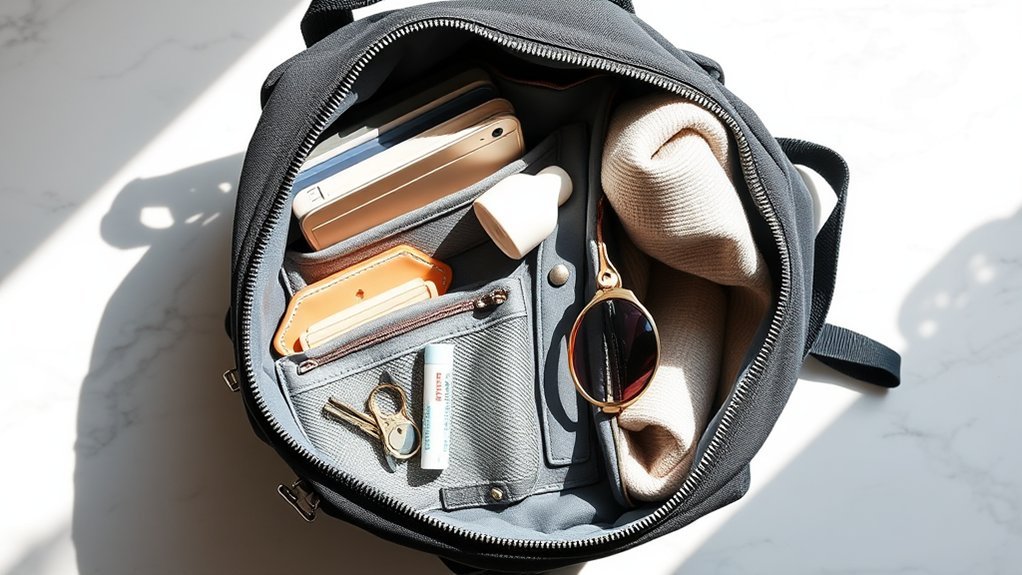 maximize mini backpack organizational space