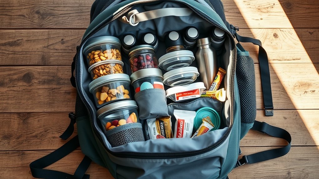 meal planning backpack food storage