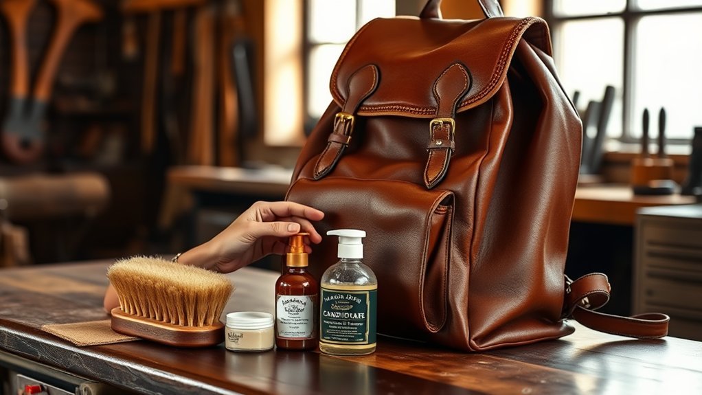 preserving leather backpack s aesthetic elegance