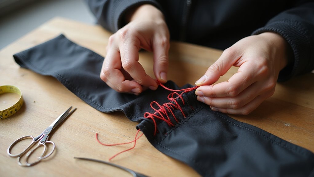 backstitch for durable repairs
