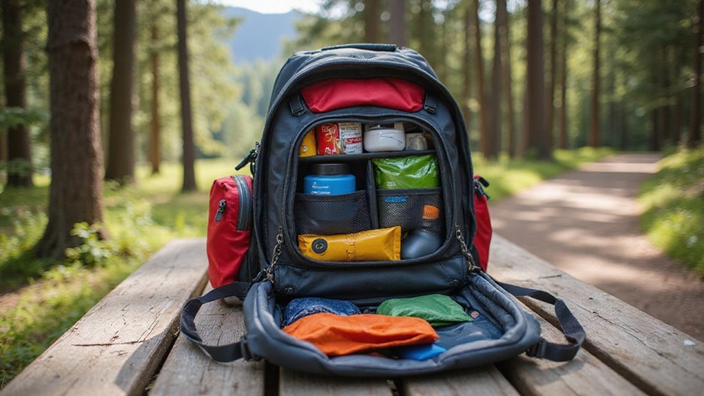 efficient backpack gear organization