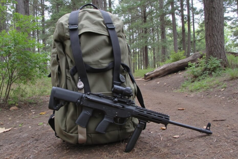 rifle attachment for backpacks
