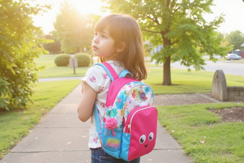 how to fit a preschoolers backpack