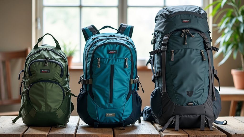 backpack size for activities