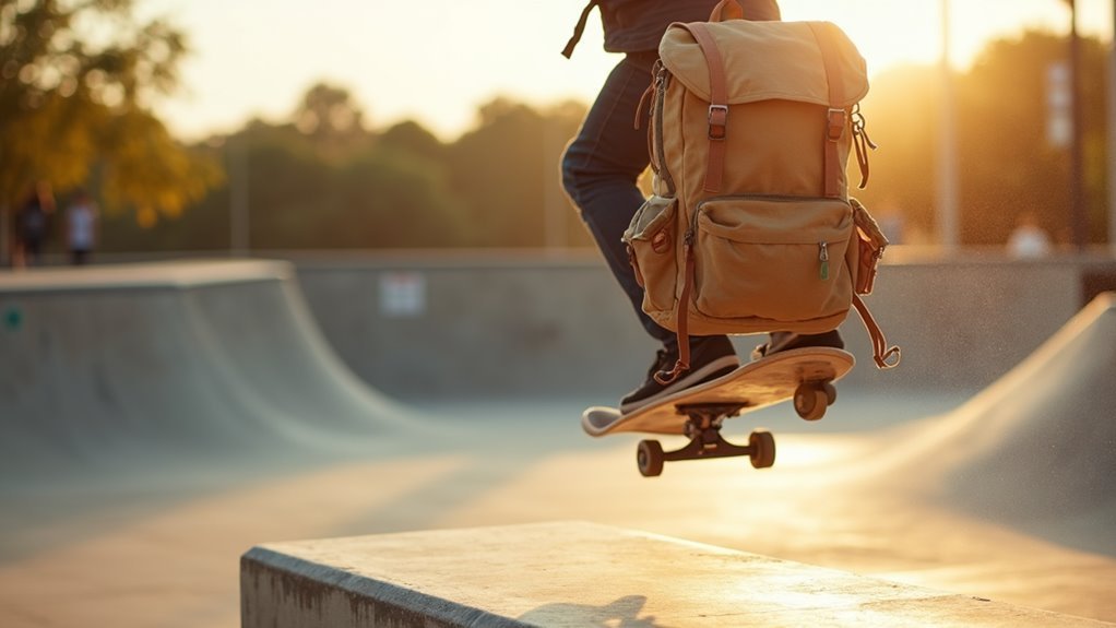 backpacks symbolize skateboarding identity