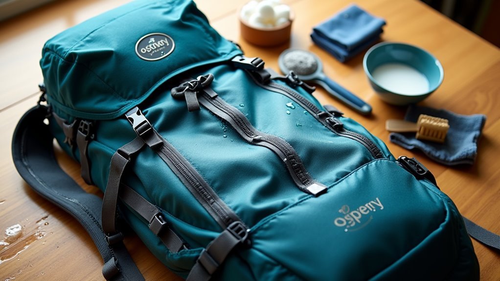 deep clean your backpack