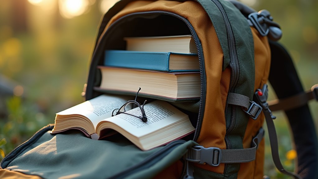 effective backpack book storage