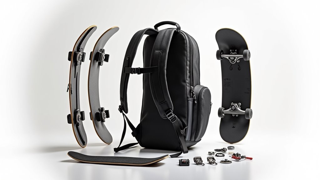 skateboard backpack design elements