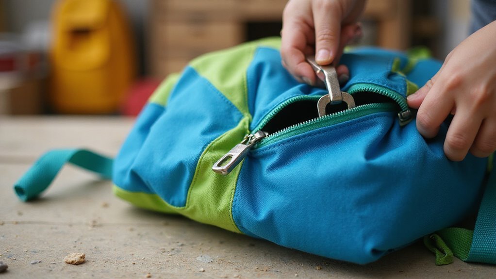 adjust damaged zipper pull