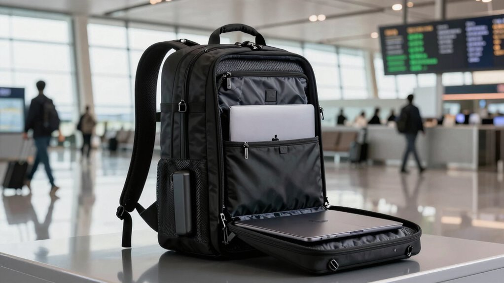 bag fits laptop durable ergonomic secure organized pockets