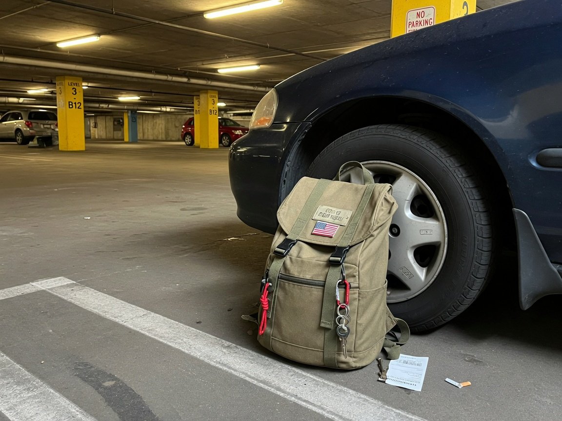 Four backpacks arranged side by side on a clean neutral gray background — two olive and black tactical packs on the